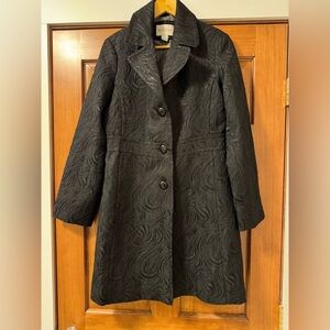 White House Black Market 
Size medium
Black trench